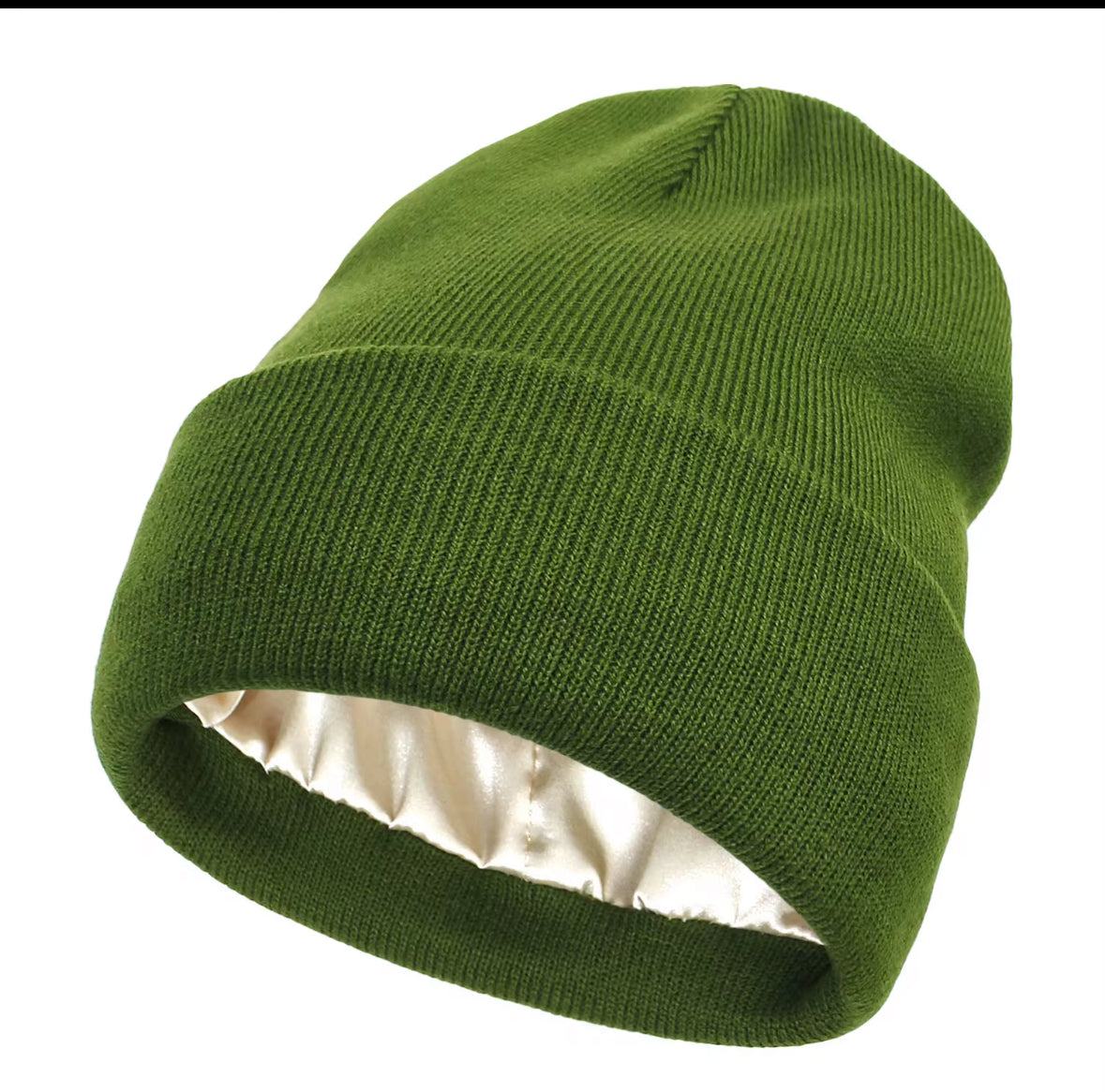 Satin-Lined Knit Beanie – Anti-Frizz, Anti-Static Winter Hat