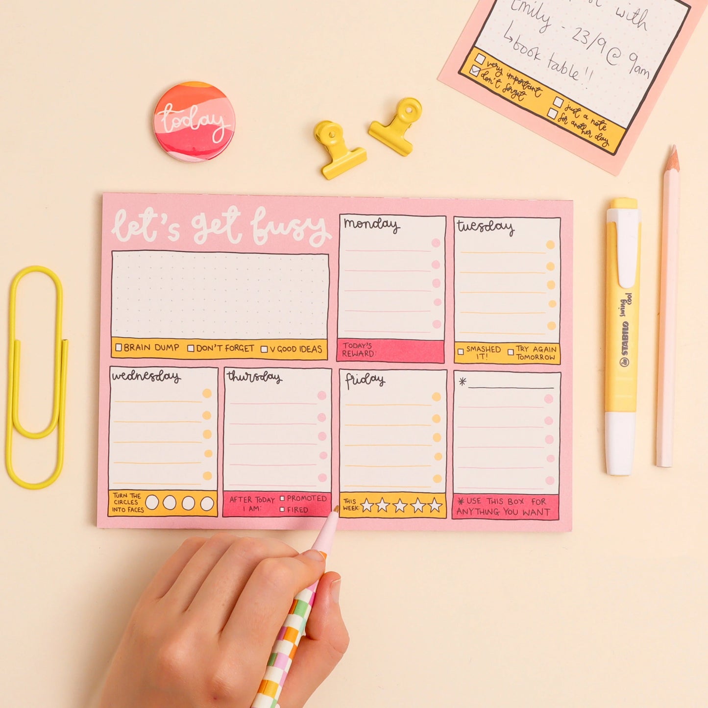 SECONDS - A5 Notepad - Weekly Planner - Let's Get Busy