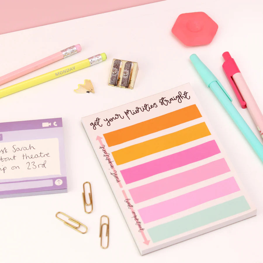 A6 Notepad - Get Your Priorities Straight