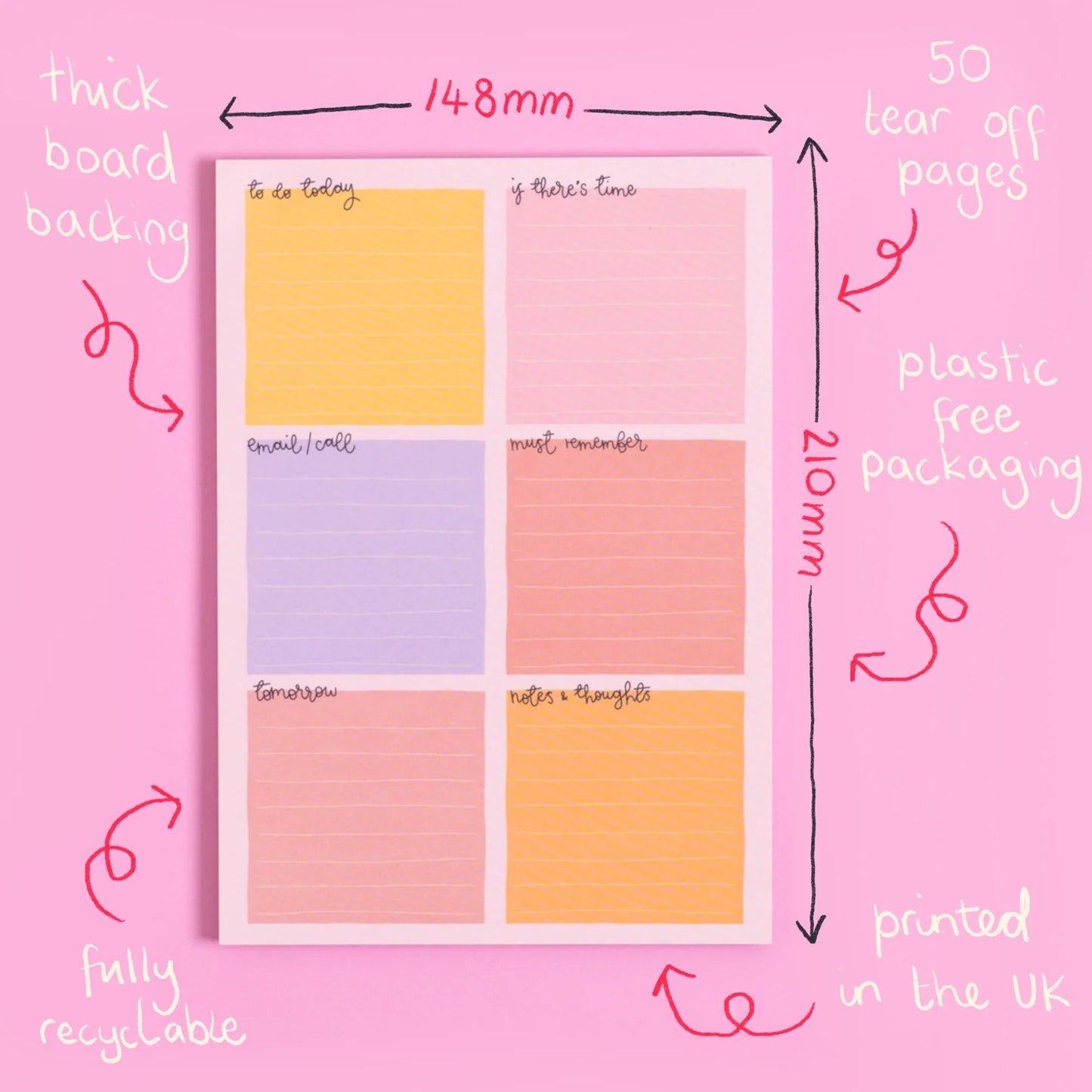 A5 Notepad - Candy Daily Planner