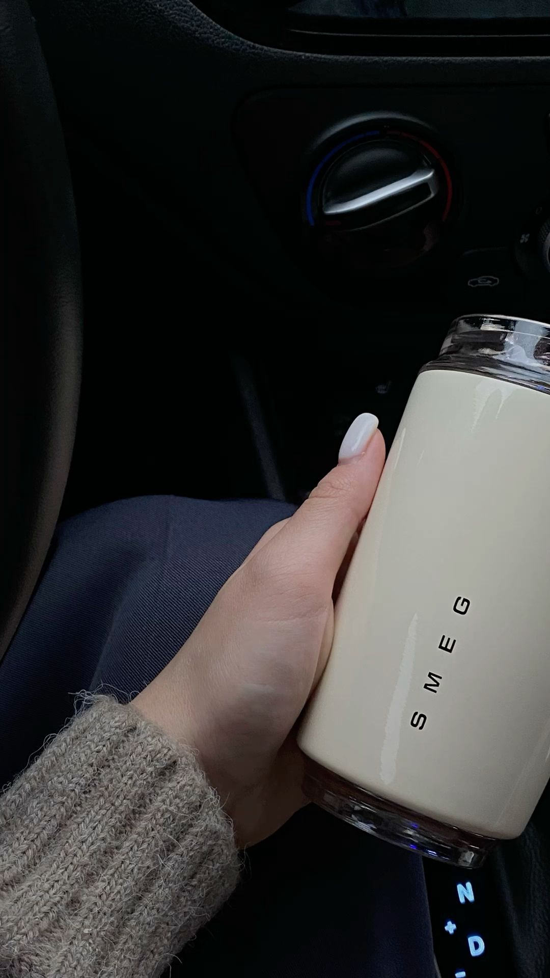 SMEG Insulated Coffee Mug | Stainless Steel with Lid| Lightweight Thermos for Travel