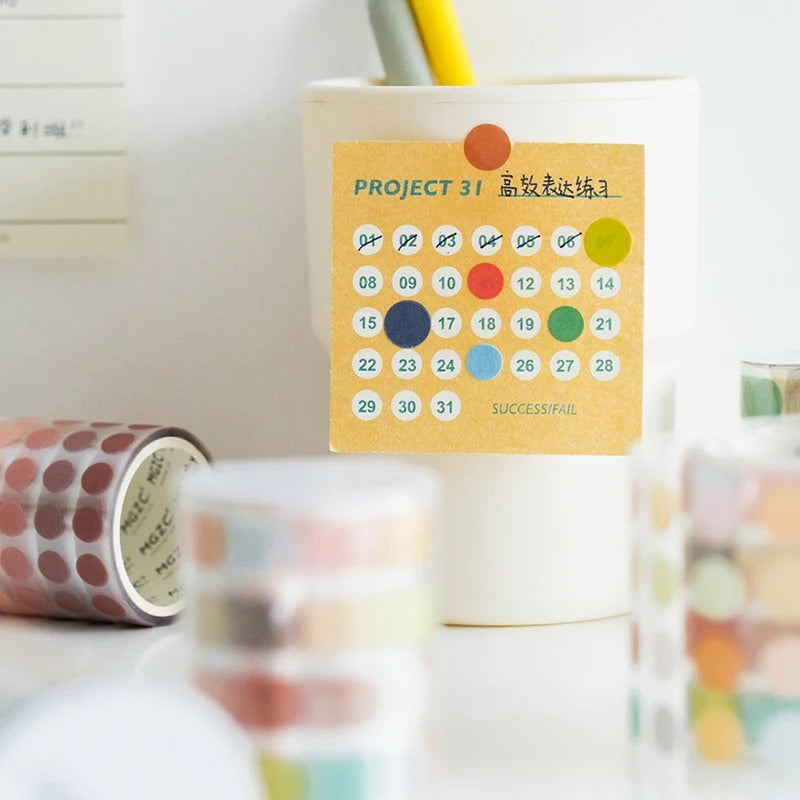 Polka Dots Decorative Adhesive Washi Tape