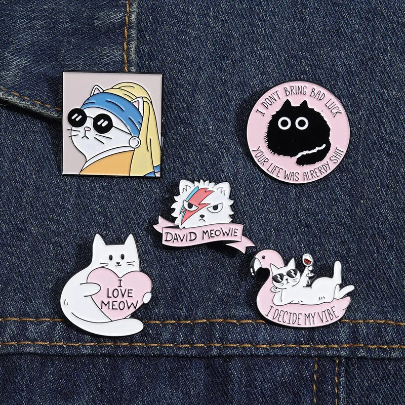 Cat, I Decide My Vibe | Metal Enamel Pin
