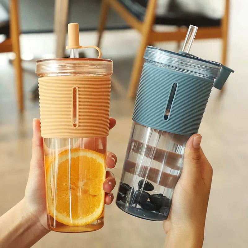 Tumbler with Straw and Lid - Clear Acrylic Tumbler | Double Walled Insulated Reusable Plastic