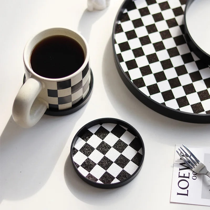 Nordic Ins Black and White Tea Coaster