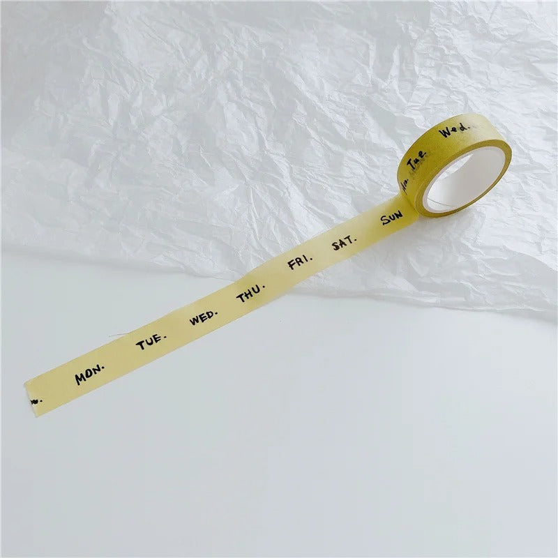 Days name washi tape