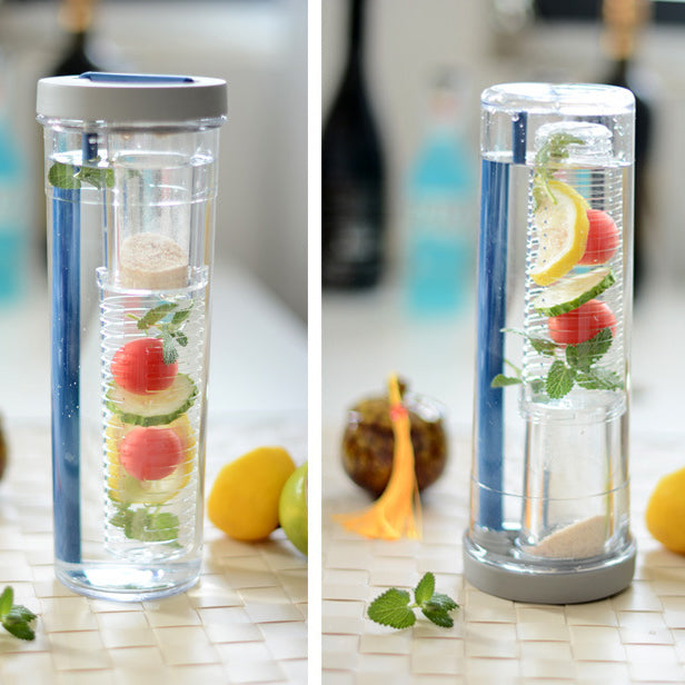 Fruit infuser water bottle