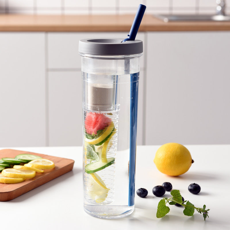 Fruit infuser water bottle