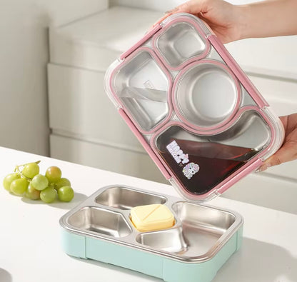 Stainless Steel Bento Lunch Box for Kids - 4 compartments