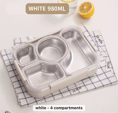 Stainless Steel Bento Lunch Box for Kids - 4 compartments