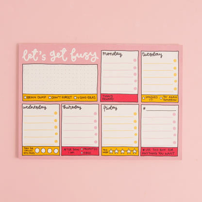 SECONDS - A5 Notepad - Weekly Planner - Let's Get Busy