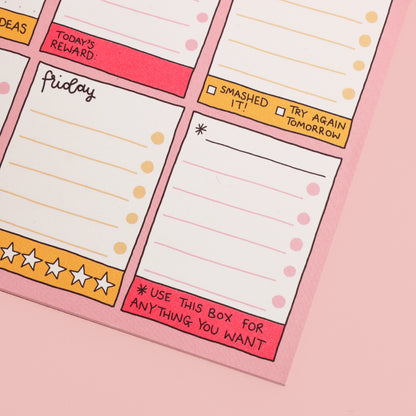 SECONDS - A5 Notepad - Weekly Planner - Let's Get Busy