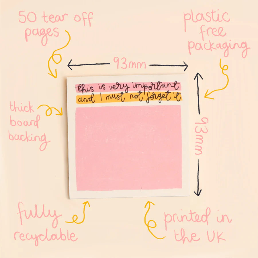 Memo Pad - This is Very Important