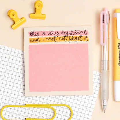 Memo Pad - This is Very Important