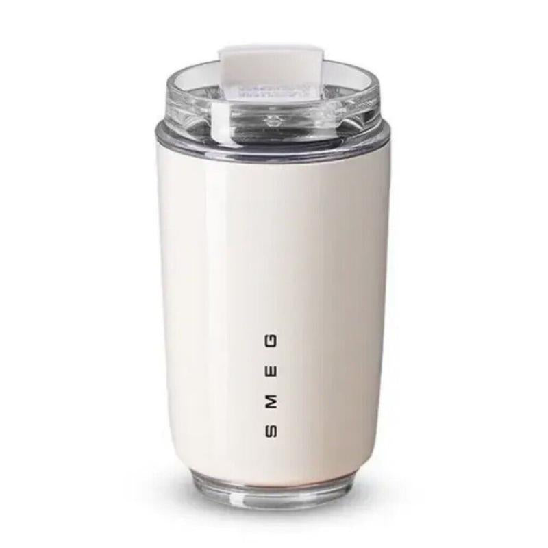 SMEG Insulated Coffee Mug | Stainless Steel with Lid| Lightweight Thermos for Travel