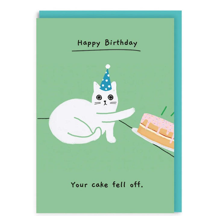 Your Cake Fell Off Funny Birthday Card