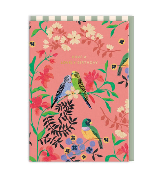 Cath Kidston Have a Lovely Birthday Summer Birds Greeting Card