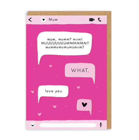 Mum, Mumm? Mum! Greeting Card