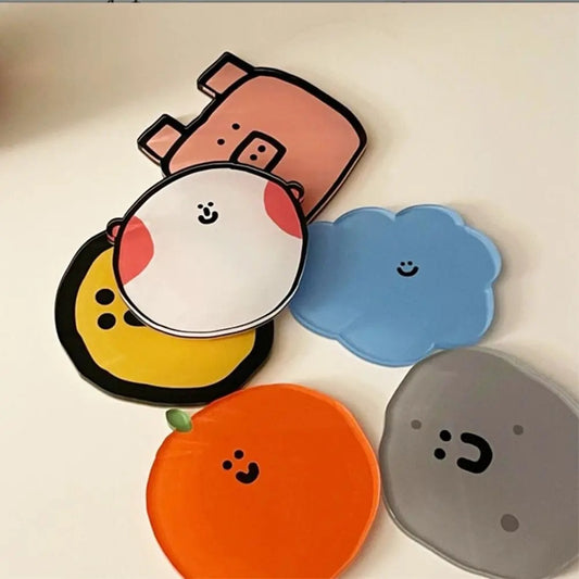 Cute Smiley Cartoon Acrylic Coasters