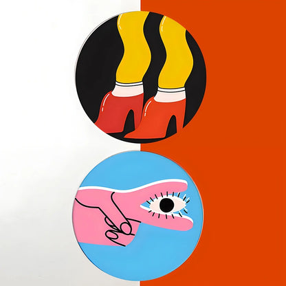 Picasso Style Coasters Set - 6 Pieces for Tableware