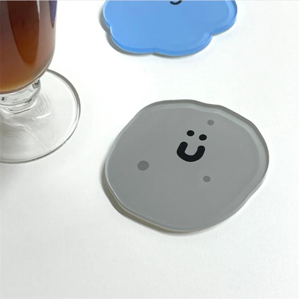 Cute Smiley Cartoon Acrylic Coasters