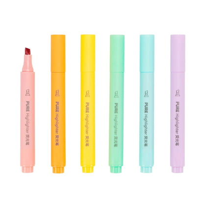 6Pcs Pastel Colour Macaron Highlighter Pens