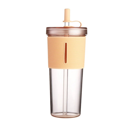 Tumbler with Straw and Lid - Clear Acrylic Tumbler | Double Walled Insulated Reusable Plastic