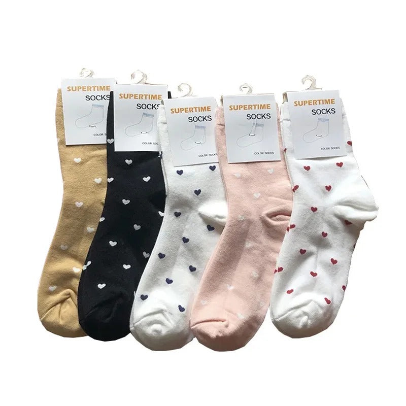Heart Pattern Socks for Women