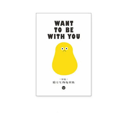 Want To Be With You Blob Sticky Notes