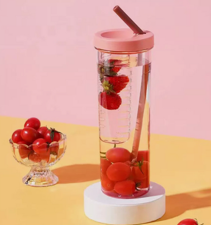 Fruit infuser water bottle